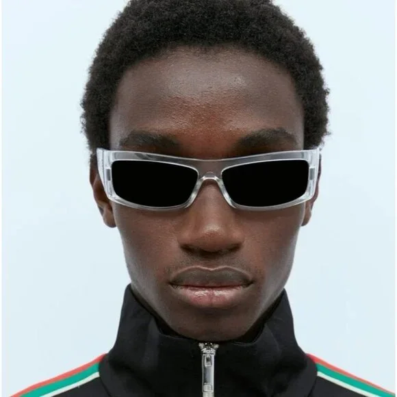 NEW GUCCI SUNGLASSES GG1492S 004 CRYSTAL UNISEX EYEWEAR display picture 2